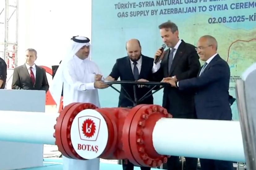 Türkiye-Suriye doğalgaz hattı açıldı