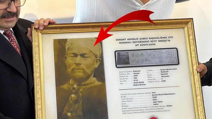 Seyit Onbaşı’nın Askerlik Kaydı ve Gençlik Fotoğrafı Müze İçin Teslim Edildi