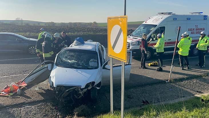 Çorlu Yolunda Feci Kaza: Otomobil Şarampole Uçtu, 1’i Çocuk 5 Yaralı