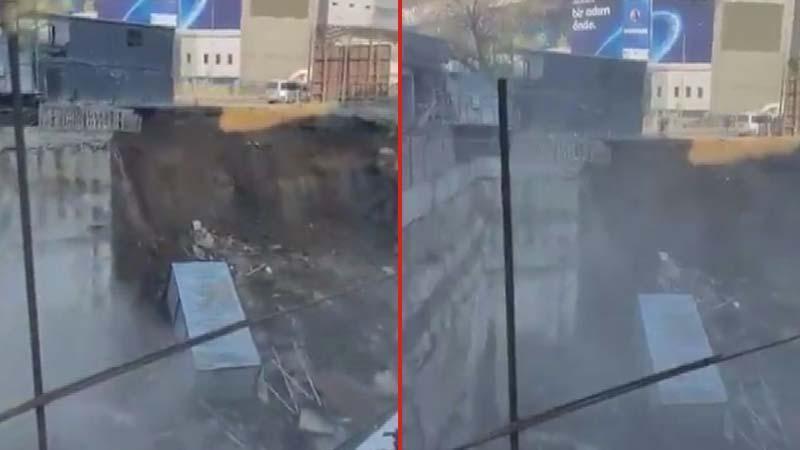 Fenerbahçe Stadyumu Yanındaki İnşaatta Duvar Çöktü: O Anlar Kamerada