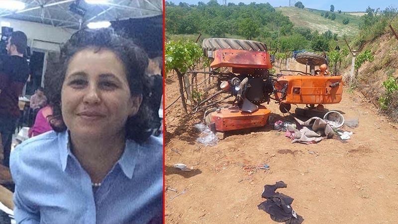 Traktör Şarampole Yuvarlandı: 1 Çocuk Annesi Kadın Hayatını Kaybetti