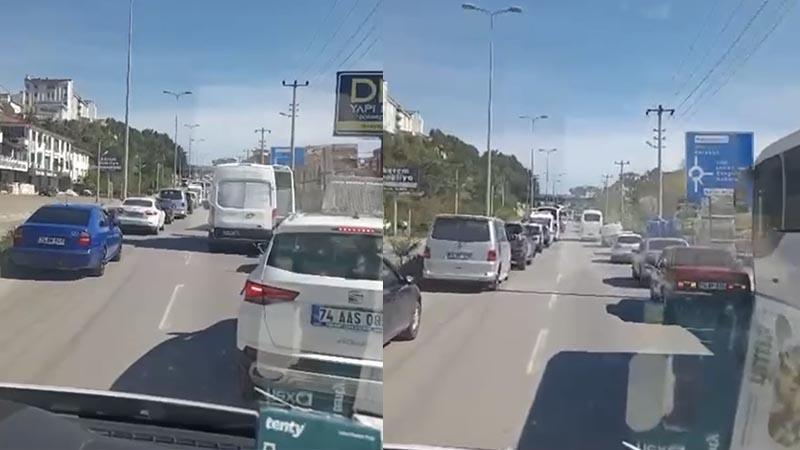 Ambulans Kamerasına Yansıyan Dayanışma: Sürücüler Sağa ve Sola Çekildi, Hasta Hastaneye Yetiştirildi