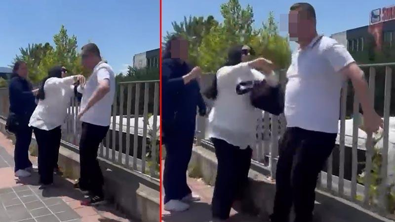 ÜST GEÇİTTEN İNDİ, ŞİDDETİ DURDURDU! O ANLAR KAMERADA