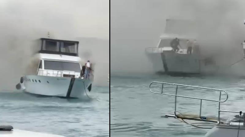 İstanbul’da Korkutan Yangın: Tekne Alevlere Teslim Oldu