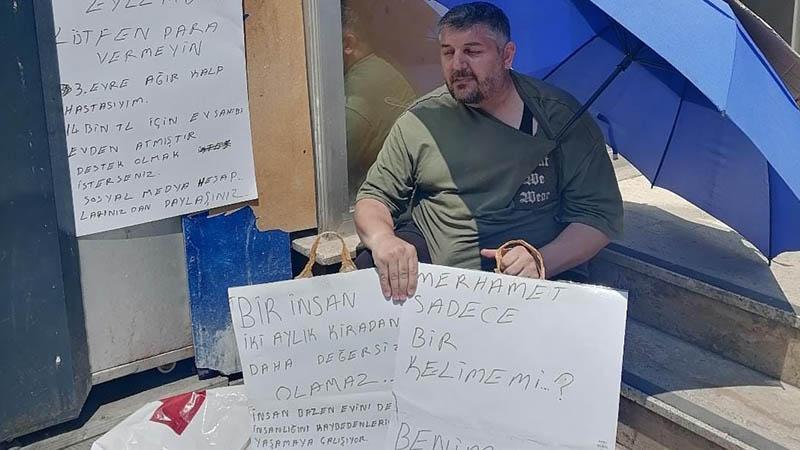 Gültepe’de Kira Mağduriyeti: Kalp Hastası Vatandaş Cami Önünde Eylemde