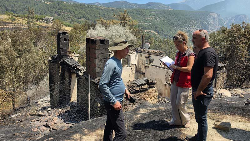 Muğla’da orman yangınlarının ardından üreticiler için destek süreci başladı