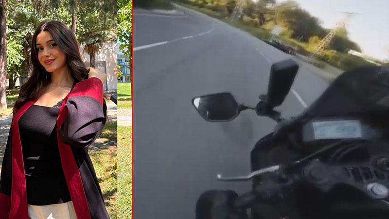 Şile’de Ceyda Yakova’nın hayatını kaybettiği motosiklet kazası kamerada