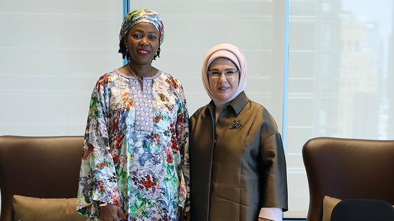 Emine Erdoğan ve Fatima Maada Bio’dan ortak gündem başlıkları